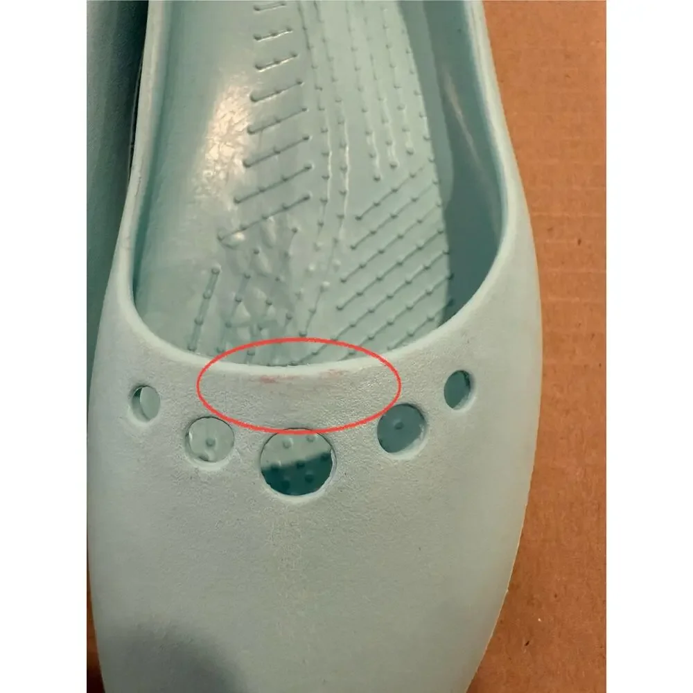 Crocs Kelli Prima Ballet Flats 2 Pairs Womens Sz 9 Slip On Black Sea Foam Green - Picture 5 of 8